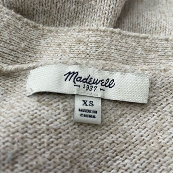 Madewell Open Button Front Cream Cardigan Size XS - Picture 3 of 5